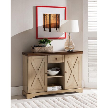 D2D Technologies 30 x 42 x 12 in. Console Table - Antique White D22589206